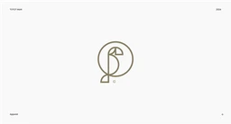 Logo slide for Totot, a line-drawn bird in a circle on white