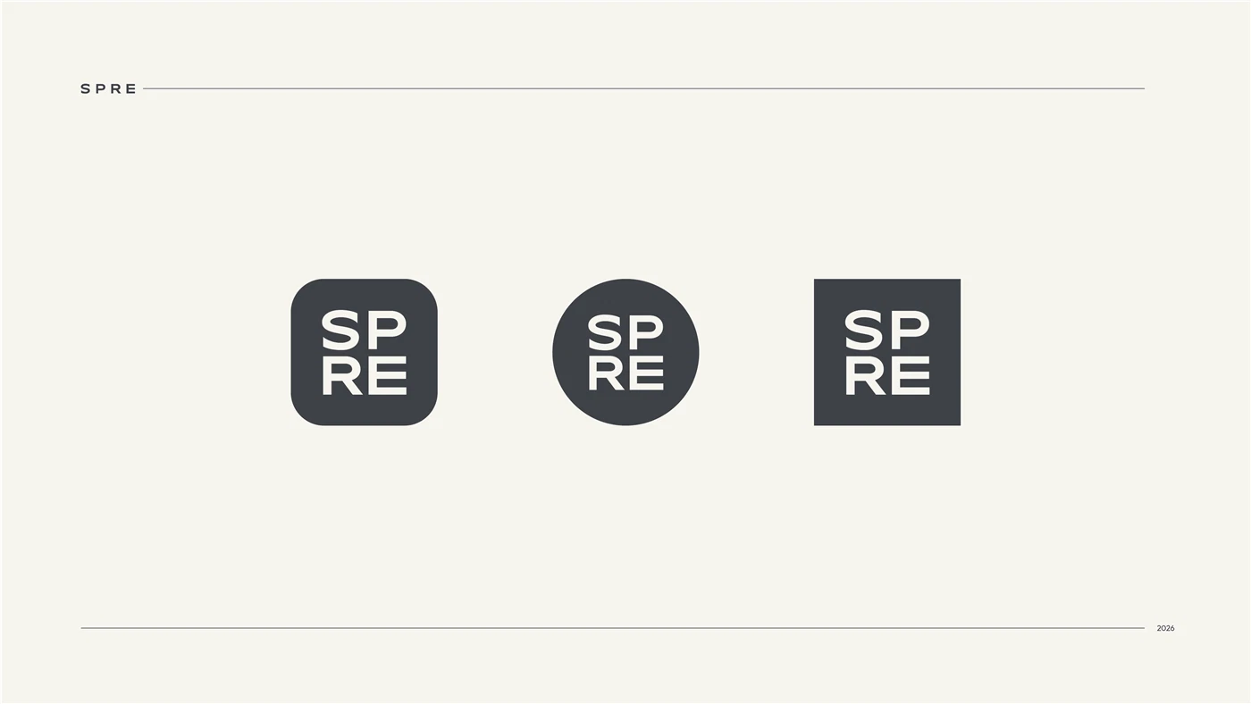 SPRE logo lockup variations