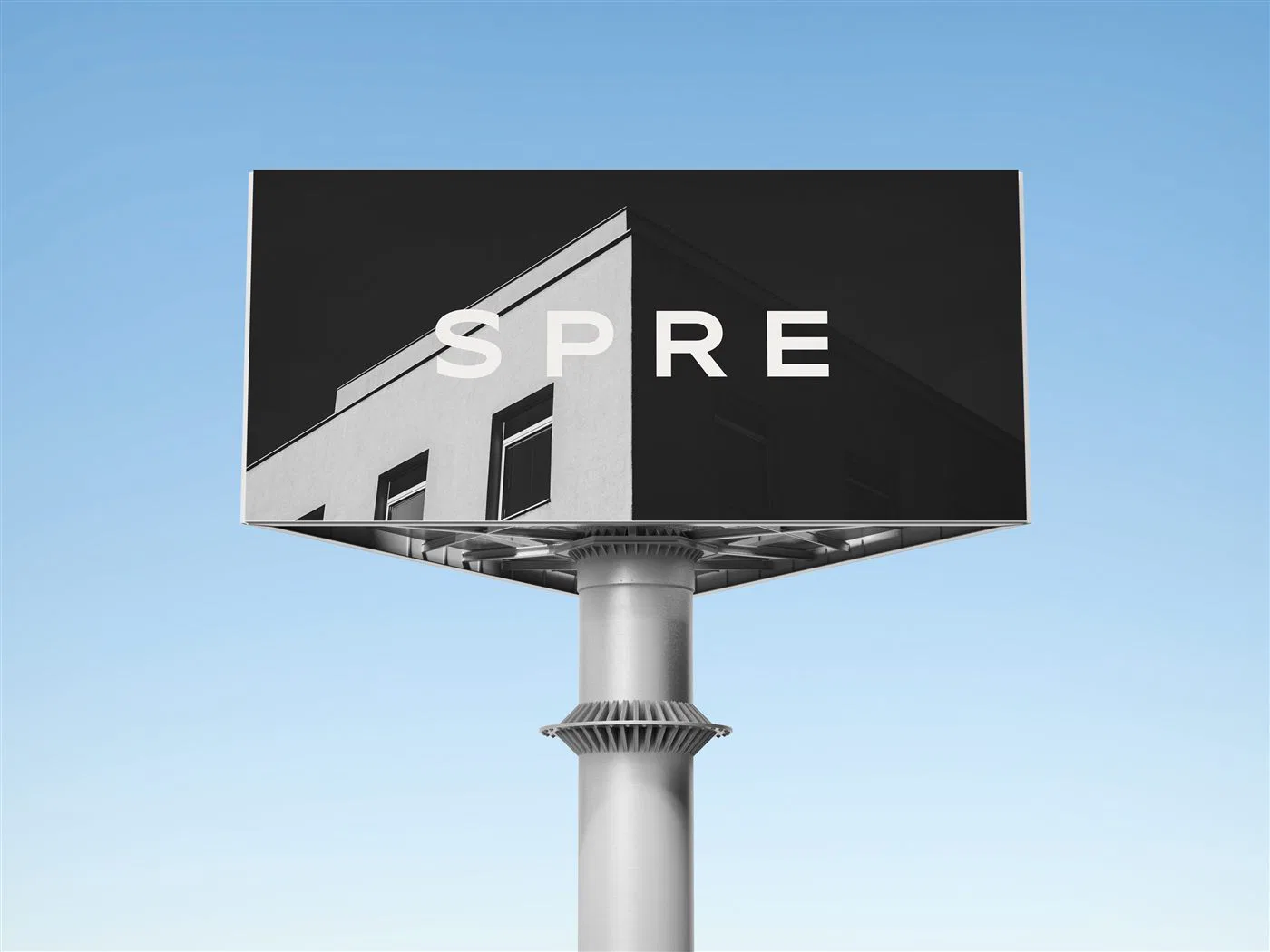 SPRE brand on a billboard