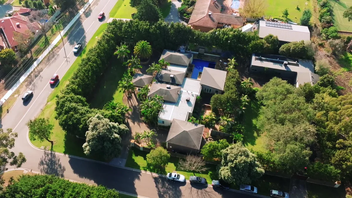 Aerial view of a Berwick property shot for Spectrum Real Estate