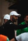 Kogulan Sabaratnam coaching from the sideline on match day