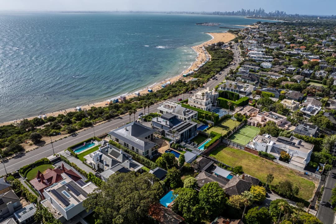 Brighton foreshore aerial listing photo