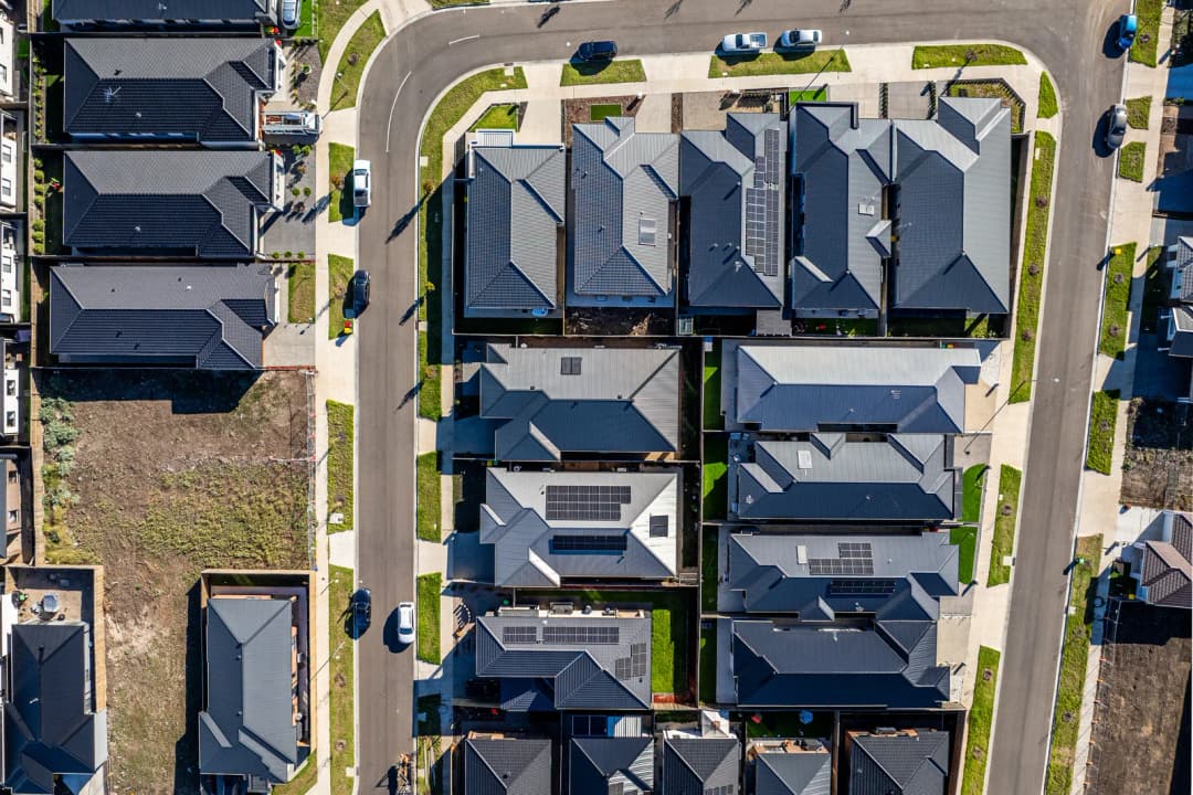 Top-down estate aerial listing photo