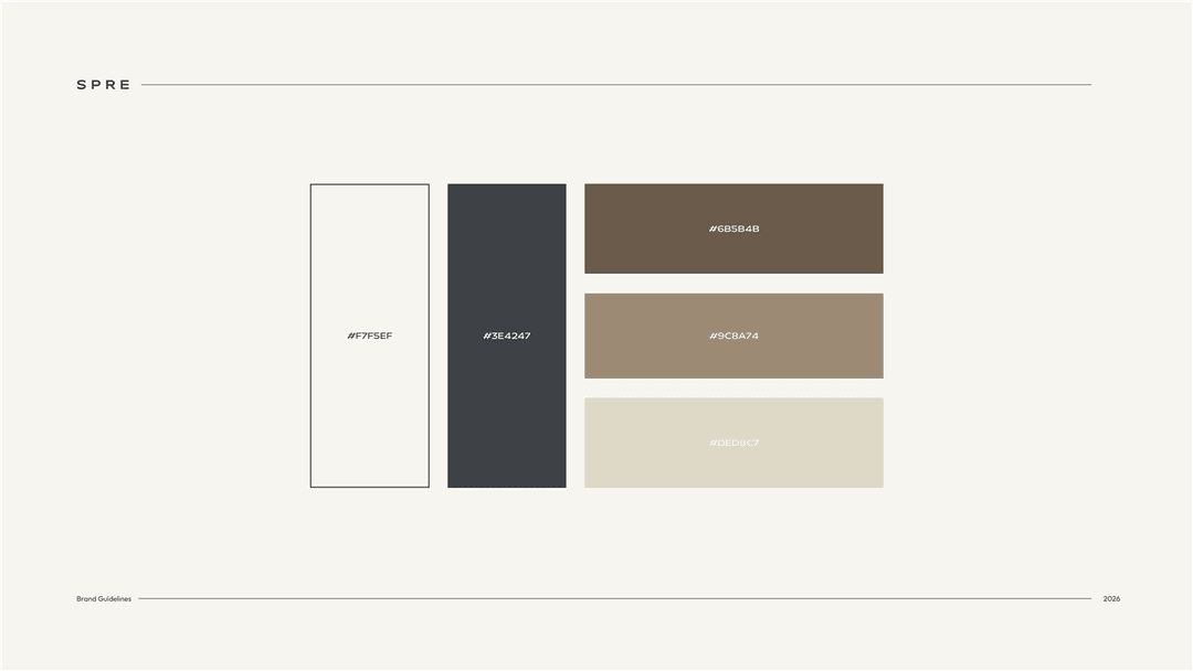 SPRE colour palette