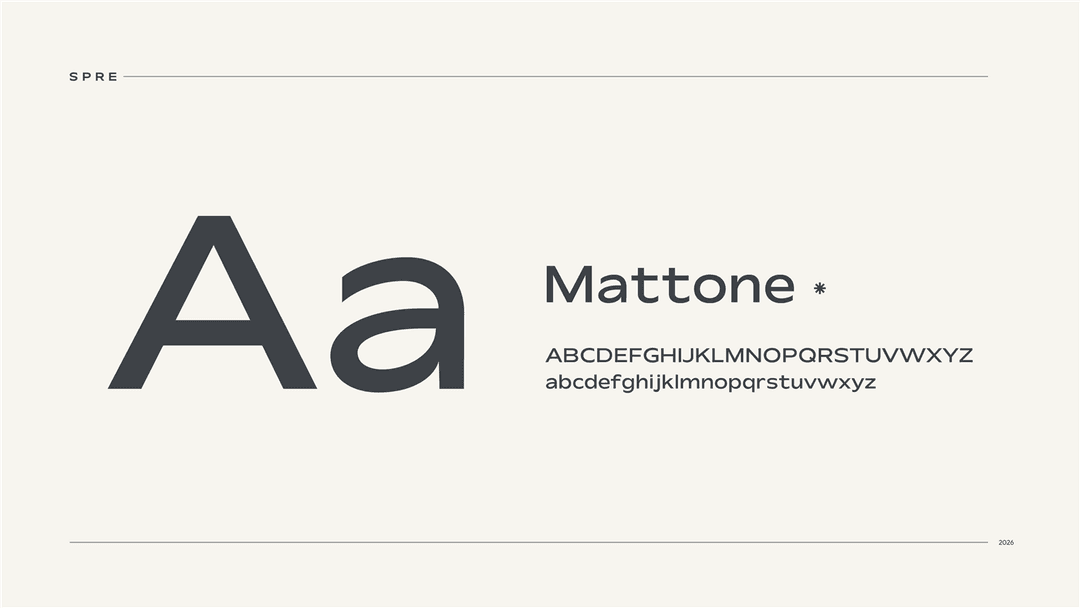 SPRE typography system, Mattone