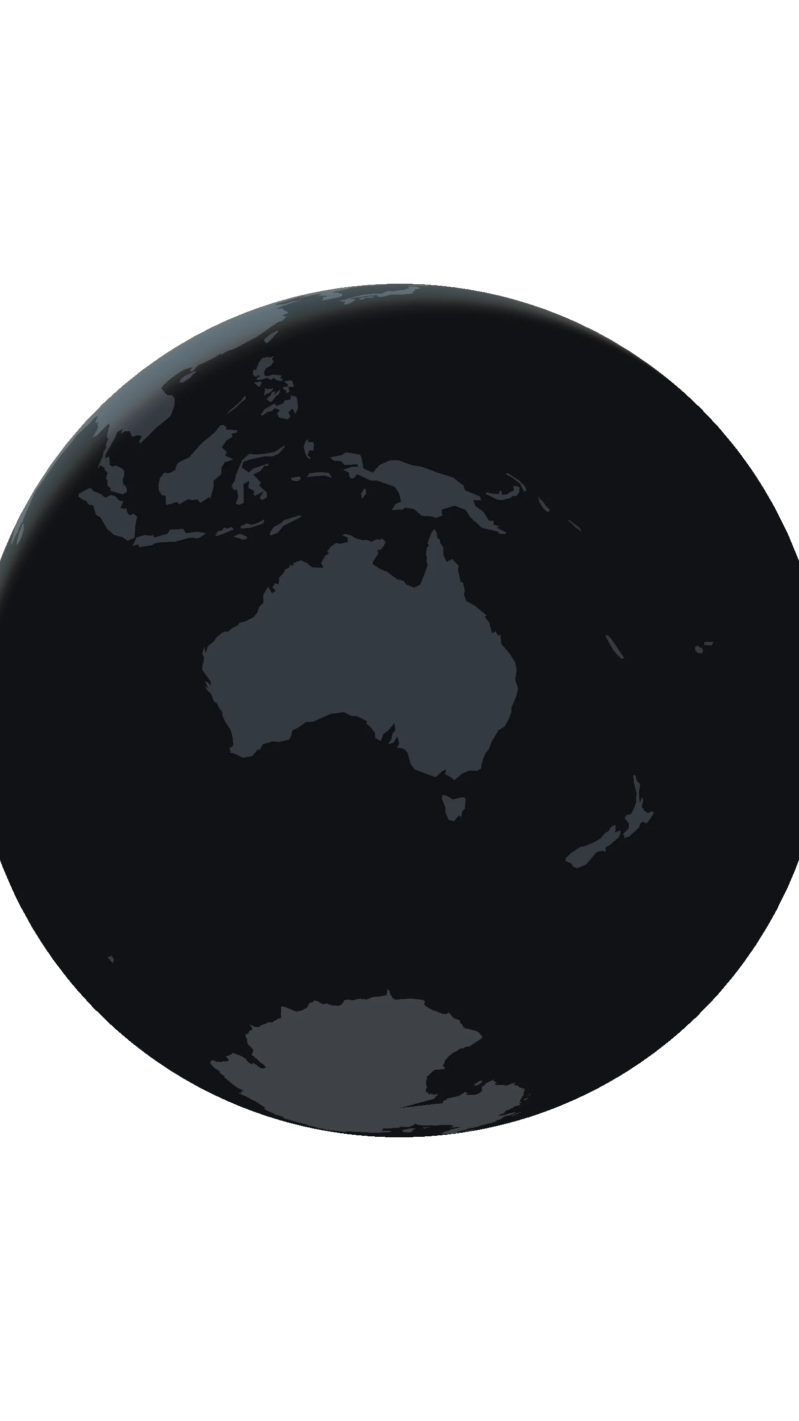 The globe, turning towards Melbourne, where each of the projects below was made