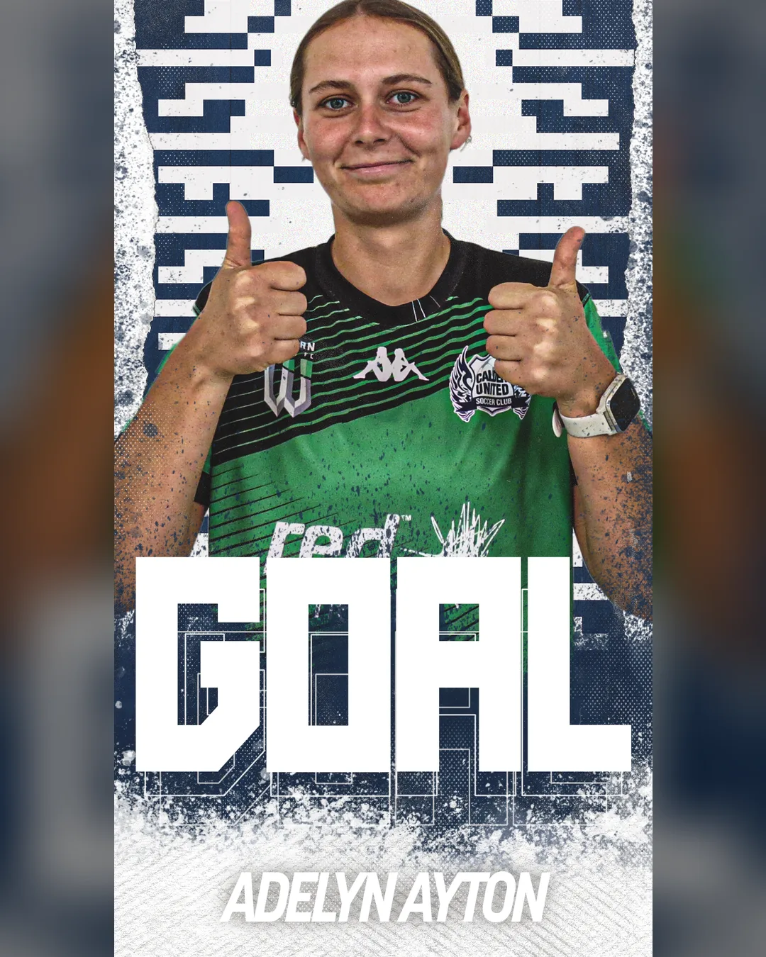 Calder United goal graphic.